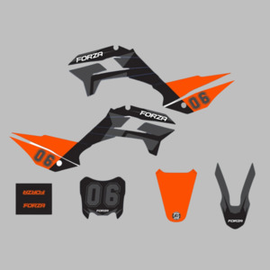 FORZA Aftermarket KRZ Style Plastic & Graphic Kit 2026 - Orange