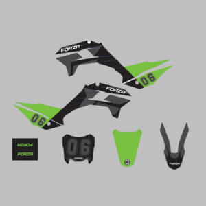 FORZA Aftermarket KRZ Style Plastic & Graphic Kit 2026 - Green