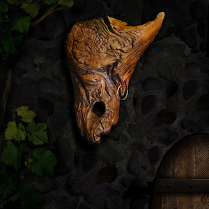 Products: Bacchus driftwood mask Fossil Studios