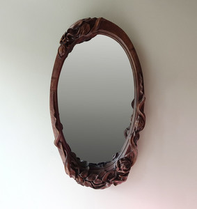 Products: Walnut Rose mirror Fossil Studios