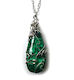 Malachite / Stainless Steel pendant Fossil Studios