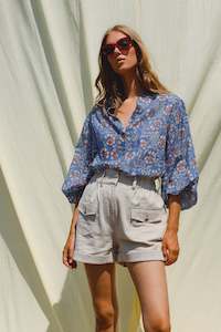 Tops & Shirts: Indie & Cold Block Print Shirt - Tessa