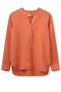 Mos Mosh: Mos Mosh Danna Linen Blouse - Fire Cracker