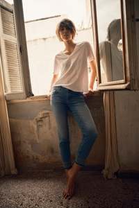 T Shirts: Mos Mosh Main Tee - White