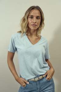 T Shirts: Mos Mosh Main Tee - Cashmere Blue