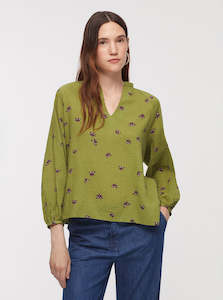 Nice Things: Nice Things Paloma Mesh Knit Blouse Light Green
