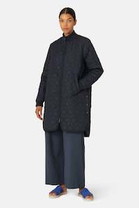 Coats Jackets: Ilse Jacobsen Padded Quilt Jacket - Dark Indigo