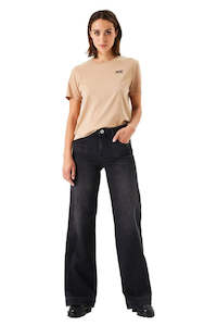 Garcia Celia Wide Leg Jeans - Dark Used Charcoal