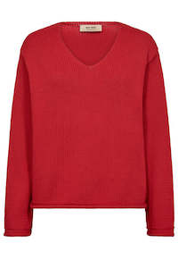 Sweaters Knitwear: Mos Mosh Bine Long Sleeve V Neck Knit
