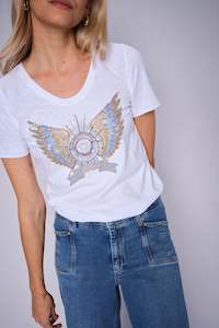 Mos Mosh Gethi Deco T-Shirt - White