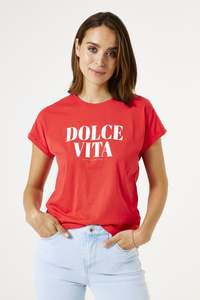 Blouses Tops: Garcia Dolce Vita T Shirt - Ruby Red