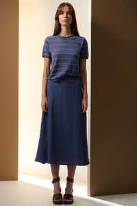 POL Sable Striped Tee Blue/Gold