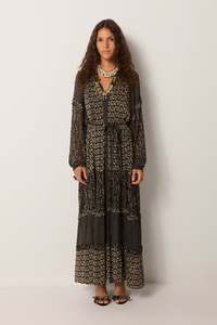 Dresses: Maison Hotel Eulalia Dress - Black Sheep