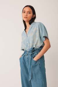 Indi & Cold Embroidered Denim Shirt