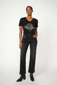 Denim: Mos Mosh Cecelia Perla Jeans - Dark Grey