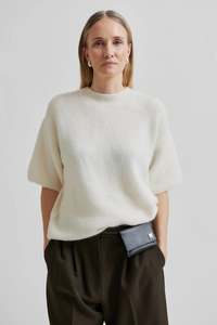 Second Female Wanda Knit O-Neck - Dark Chalk