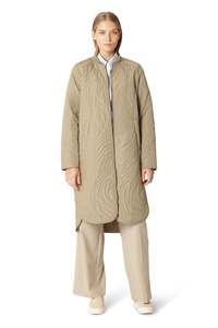 Ilse Jacobson Long  Quilt Jacket - Greige