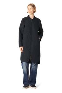 Ilse Jacobson Long  Quilt Jacket - Dark Indigo