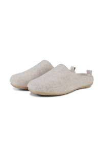 Footwear: Ilse Jacobsen Wool slip-in Slipper Milk Creme Wheat