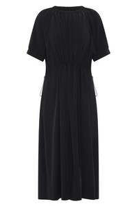 Dresses: POL Tech Drawcord Dress - Black