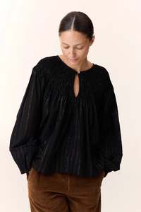 Leon & Harper Choumi Stripe Blouse Black