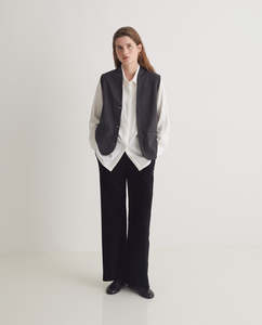 Yerse Cotton Blend Cord Pants Black