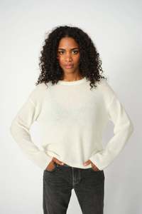 Mos Mosh Mape O Neck Knit Ecru