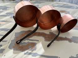Copper: Trio of French Copper Pans