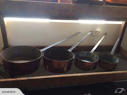 Copper: Set of 4 Copper Saucepans
