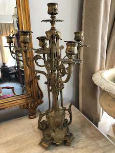 Decorative Statements 1: French Bronze Candelabra -Family Crest"