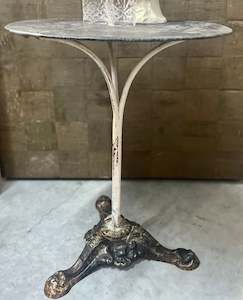 Antique French Metal & Cast Iron Cafe' Table