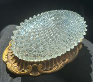 French Crystal and Brass Sconce