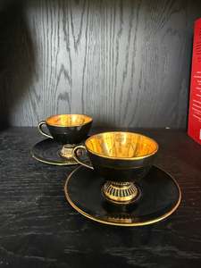 View All Available Antiques: Mid Century Venetian Porcelain Cups & Saucers