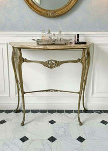 Previous Collections To Inspire: Vintage French Marble Petite Console Mid Century
