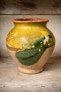 Previous Collections To Inspire: 19th Century French Glazed Confit Pot – Yellow & Green Provincial Earthenware