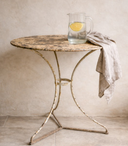 French Bistro Table — Early 20th Century | Original Painted Iron