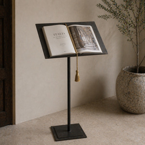 Italian Forged Iron Lectern / Music Stand – Sculptural Pedestal, Mid 20th Century