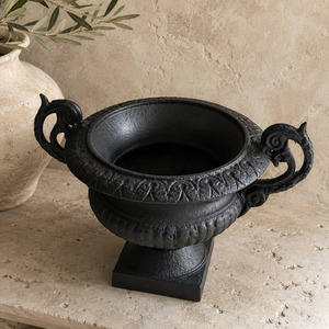 View All Available Antiques: Blackened French Cast Iron Urn, 20th Century