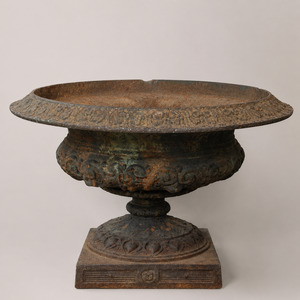 View All Available Antiques: Large French Cast Iron Coupe Tazza, Late 19th Century