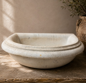 View All Available Antiques: Hand-Carved French Stone Lavabo Basin  France, Late 19th Century