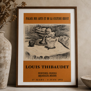 Louis Thibaudet Exhibition Poster – Palais des Arts et de la Culture, Brest (1972)