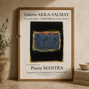 Pierre Mantra – Galerie AKKA-Valmay Exhibition Poster, Paris, 1993