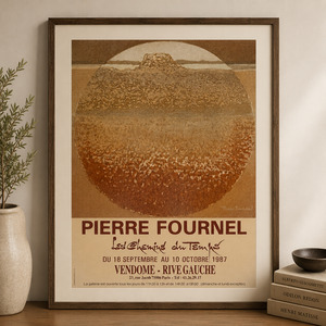 View All Available Antiques: Pierre Fournel – Les Chemins du Temps Exhibition Poster, 1987