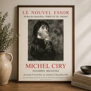 Original French Exhibition Poster — Michel Ciry, Estampes Récentes (1983)