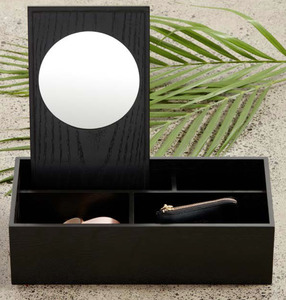 Organisation Storage: Nel Lusso | Tokyo Accessories Box w Mirror - Black