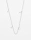 Silver w Solid Flowers Necklace