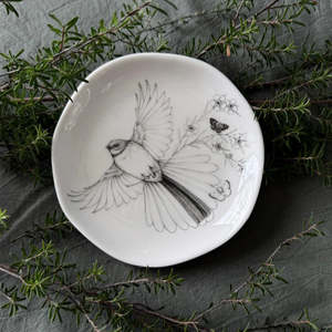 Decor: Trinket Dish | Come Fly with Me - Piwaiwaka/Fantail