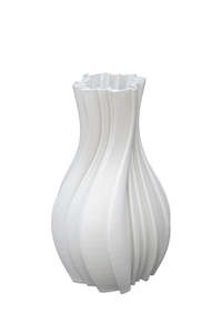 Louella Small Ceramic 3D Vase | White