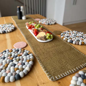 Sheeted Blanket Stitch Table Runner