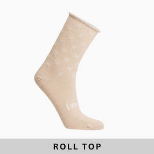 Jewellery Clothing Accessories: Woman Merino Roll Top Sock | Mushroom